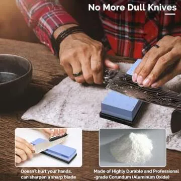 Intelitopia Knife Sharpening Stone Set for Home Cooks