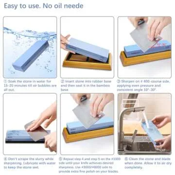 Intelitopia Knife Sharpening Stone Set for Home Cooks