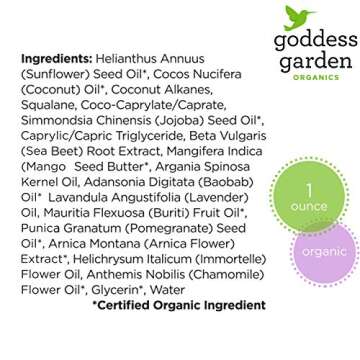 Goddess Garden - Day Undone Softening Night Serum - Sensitive Skin, Certified Organic, Vegan, Leaping Bunny Certified Cruelty-Free, Paraben-Free, Certified B Corp - 1 oz Bottle