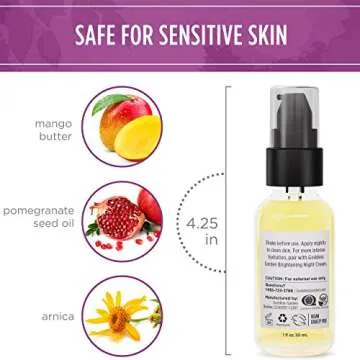 Goddess Garden - Day Undone Softening Night Serum - Sensitive Skin, Certified Organic, Vegan, Leaping Bunny Certified Cruelty-Free, Paraben-Free, Certified B Corp - 1 oz Bottle