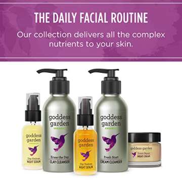 Goddess Garden - Day Undone Softening Night Serum - Sensitive Skin, Certified Organic, Vegan, Leaping Bunny Certified Cruelty-Free, Paraben-Free, Certified B Corp - 1 oz Bottle