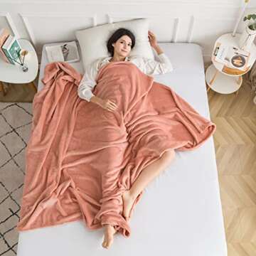 COTTEBED Fleece Flannel Throw Blankets,All Seasons Lightweight Super Soft Cozy Comfy Fluffy Fuzzy,Ul...