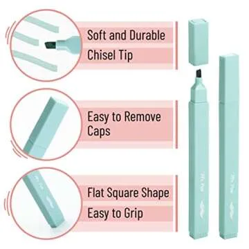 Mr. Pen- Aesthetic Cute Highlighters, 8 pcs, Chisel Tip, Earthy Colors, Assorted Colors,No Bleed Bible Pastel Highlighter Set