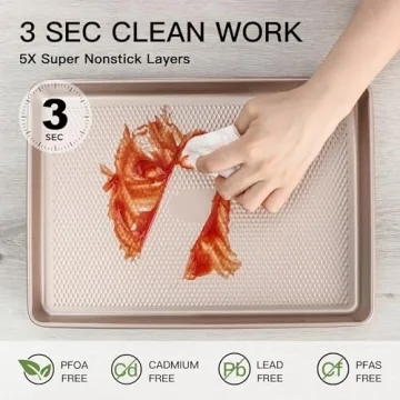 Nonstick Baking Sheet Pan Set by HONGBAKE