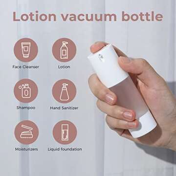 Longway Refillable Airless Pump Bottles for Travel