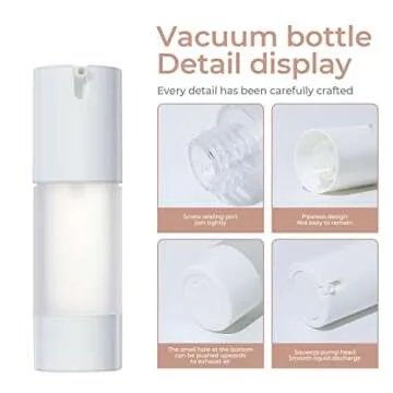 Longway Refillable Airless Pump Bottles for Travel