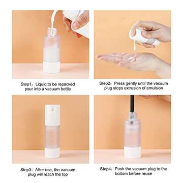 Longway Refillable Airless Pump Bottles for Travel