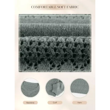 SHEWIN Lightweight Crochet Sweater Women 2025 Spring Fashion