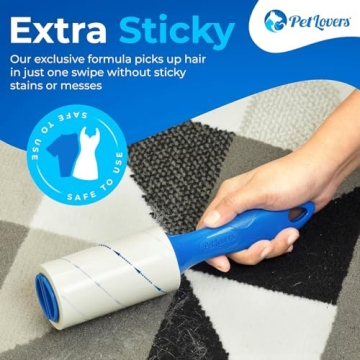 PetLovers Extra Sticky Lint Roller Set with 450 Sheets