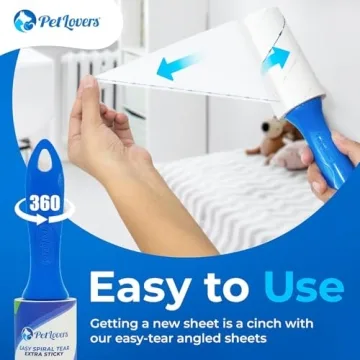 PetLovers Extra Sticky Lint Roller Set with 450 Sheets