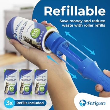 PetLovers Extra Sticky Lint Roller Set with 450 Sheets