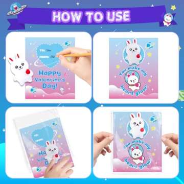 Valentines Day Cards for Kids Classroom,30Pcs Valentine's Greeting Cards with Glow in The Dark Squishy Toys Kits,Kids Valentine Cards Exchange,Bulk,Class Game Prizes,Valentine Party Favor for Boy Girl