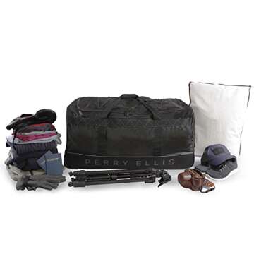 Perry Ellis 35" Rolling Duffel Bag Built for Durability