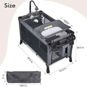 ANGELBLISS 5 in 1 Baby Bassinet with Diaper Changer