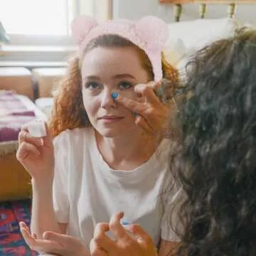 WHAVEL 2PCS Spa Headband Cute Headband for Washing Face, Bear Ears Makeup Headband Kawaii Skincare Headbands Face Wash Headband Soft Facial Hair Band (Pink,Coffee)