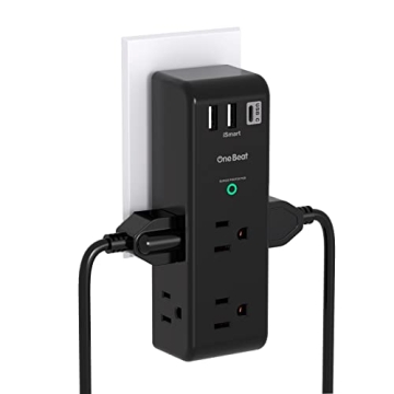 Surge Protector Outlet Extender with USB Ports
