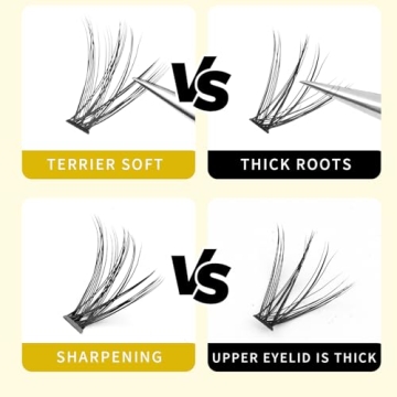 Vayator 220 Cluster Eyelashes 0.07 Thickness in One Box