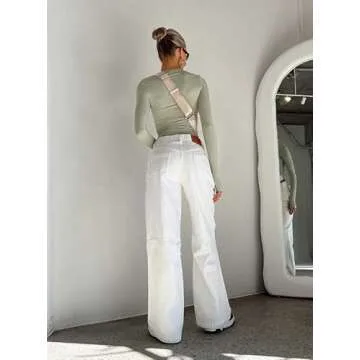 ROAONOCOMO Sexy Slim Fit Long Sleeve Tops for Women Round Neck Skinny Crop Shirts Basic Pullover Blouse Streetwear Y2K