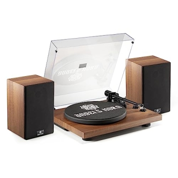 ANGELS HORN Bluetooth Vinyl Record Player with Speakers