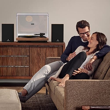 ANGELS HORN Bluetooth Vinyl Record Player with Speakers