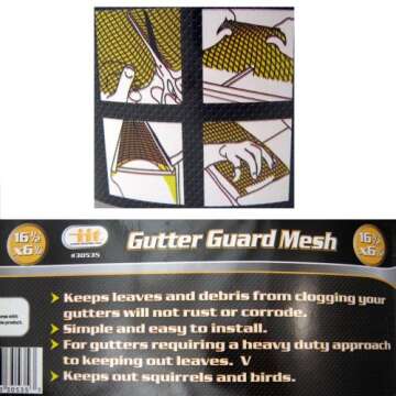 Durable Gutter Guard Mesh for 5" and 6" Gutters - Easy Install