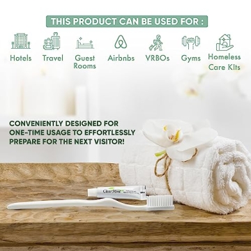 1-Shoppe Hotel Toothbrush and Toothpaste Kits for Guests