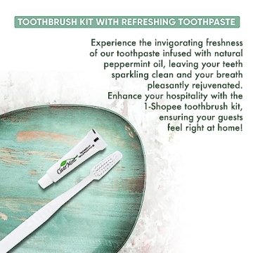 1-Shoppe Hotel Toothbrush and Toothpaste Kits for Guests