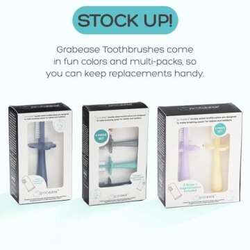 Grabease Toddler Toothbrush - Safe & Effective for 1-2 Years