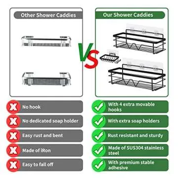 DBDEIW Shower Caddy Shelf - Easy No-Drill Organizer