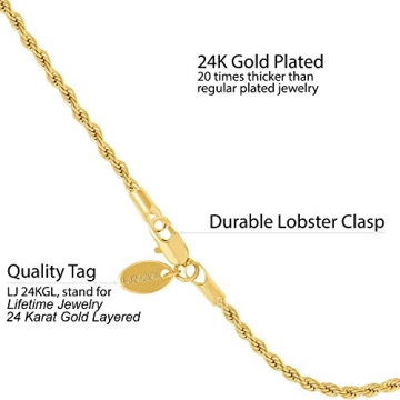 Durable Rope Chain Anklet for Women & Men in Gold