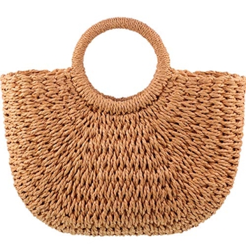 Frienda Straw Tote Bag - Chic Handmade Summer Accessory for Beach Trips