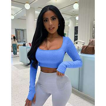 HYZ Women’s Compression Yoga Crop Top for Active Lifestyle