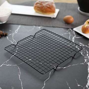 Lamoutor 2Pcs Metal Kitchen Cooling Rack - Non-Stick & Durable