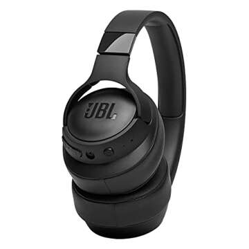 JBL Tune 710BT Wireless Over-Ear - Bluetooth Headphones with Microphone, 50H Battery, Hands-Free Calls, Portable (Black), Medium