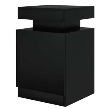 oneinmil Nightstand Set with LED Lights and Storage