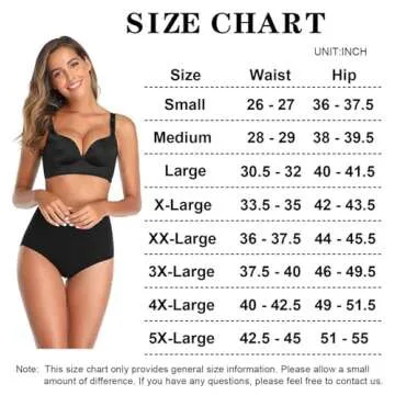 QOVOQ Women's High Waist Cotton Underwear Stretch Briefs Soft Comfy Ladies Panties MultiPack Black
