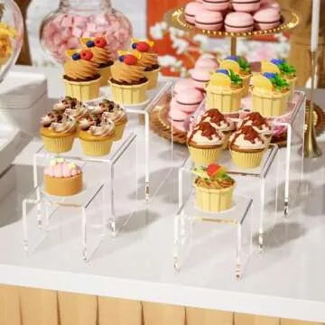 NIUBEE Acrylic Display Risers for Funko Pop & Desserts