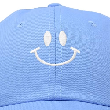 DALIX Smile Baseball Cap in Vibrant Light Blue for All