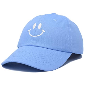 DALIX Smile Baseball Cap in Vibrant Light Blue for All