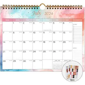 2024-2025 Colorful 18-Month Wall Calendar