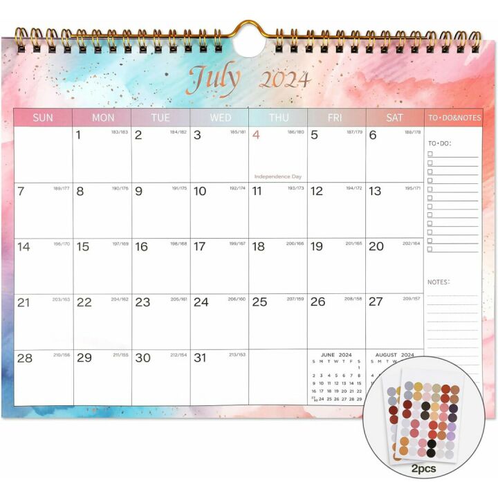 2024-2025 Colorful 18-Month Wall Calendar