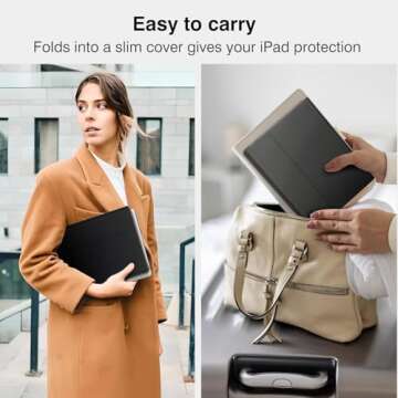 BLUTLOTUS Keyboard Case for iPad Air 11-inch(M2 2024)/10.9-Inch Air 5th 4th Generation Case with Keyboard/Ipad Pro 11(4th/3rd/2nd/1st Gen)- 7 Backlit Detachable, Folio Cover with Pencil Holder (Black)