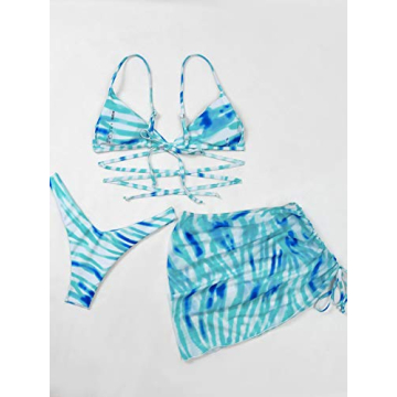 Stylish SOLY HUX Women's Bikini Set with Mesh Skirt
