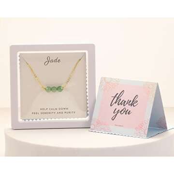 Sereney 18k Gold Over Sterling Silver Jade Choker Necklace for Women Mint Green Gemstone Bead Necklace as Jewelry Gift for Girls Crystals Gem Stones Necklace as Handmade Spiritual Gifts