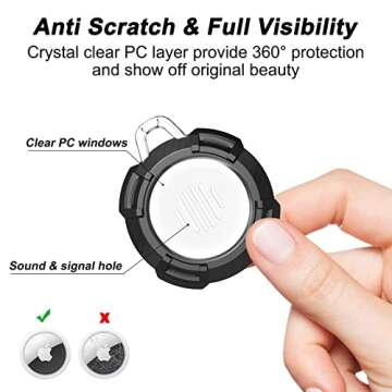 Tripho Secure AirTag Holder - Shockproof Keychain Case