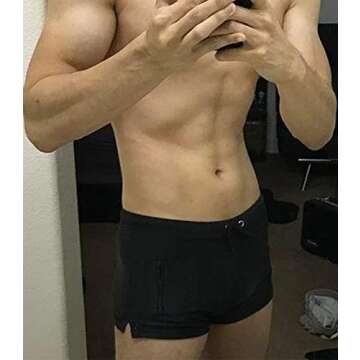 Malavita Mens Swimwear Shorts Slim Wear with Pocket(S, DarkBlue)