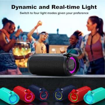 Bobtot Portable Bluetooth Speaker with Loud Sound & RGB