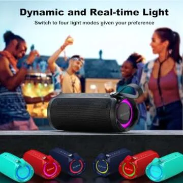 Bobtot Portable Bluetooth Speaker with Loud Sound & RGB
