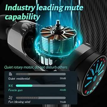 DDVWU Massage Gun - Muscle Massage Gun Deep Tissue, Percussion Massage Gun for Pain Relief, Handheld Massager Electric Portable Quite Massager (Gray)