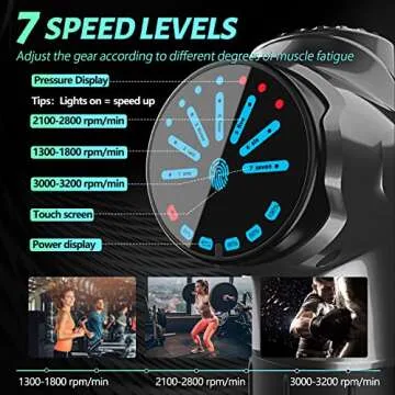 DDVWU Massage Gun - Muscle Massage Gun Deep Tissue, Percussion Massage Gun for Pain Relief, Handheld Massager Electric Portable Quite Massager (Gray)